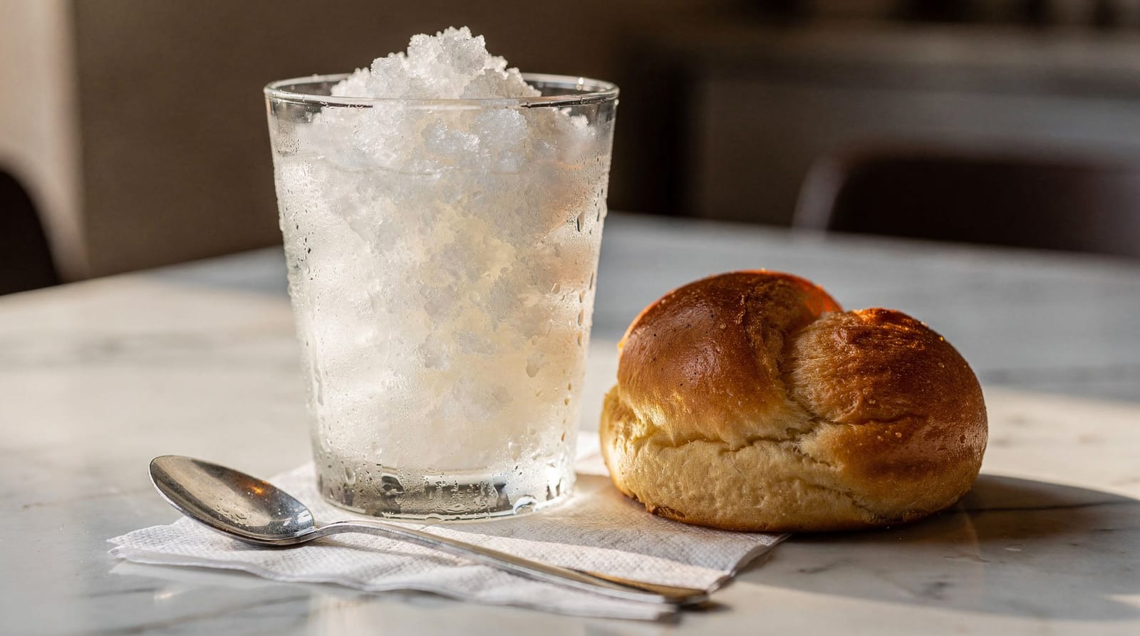 Granita and brioche, the Sicilian breakfast
