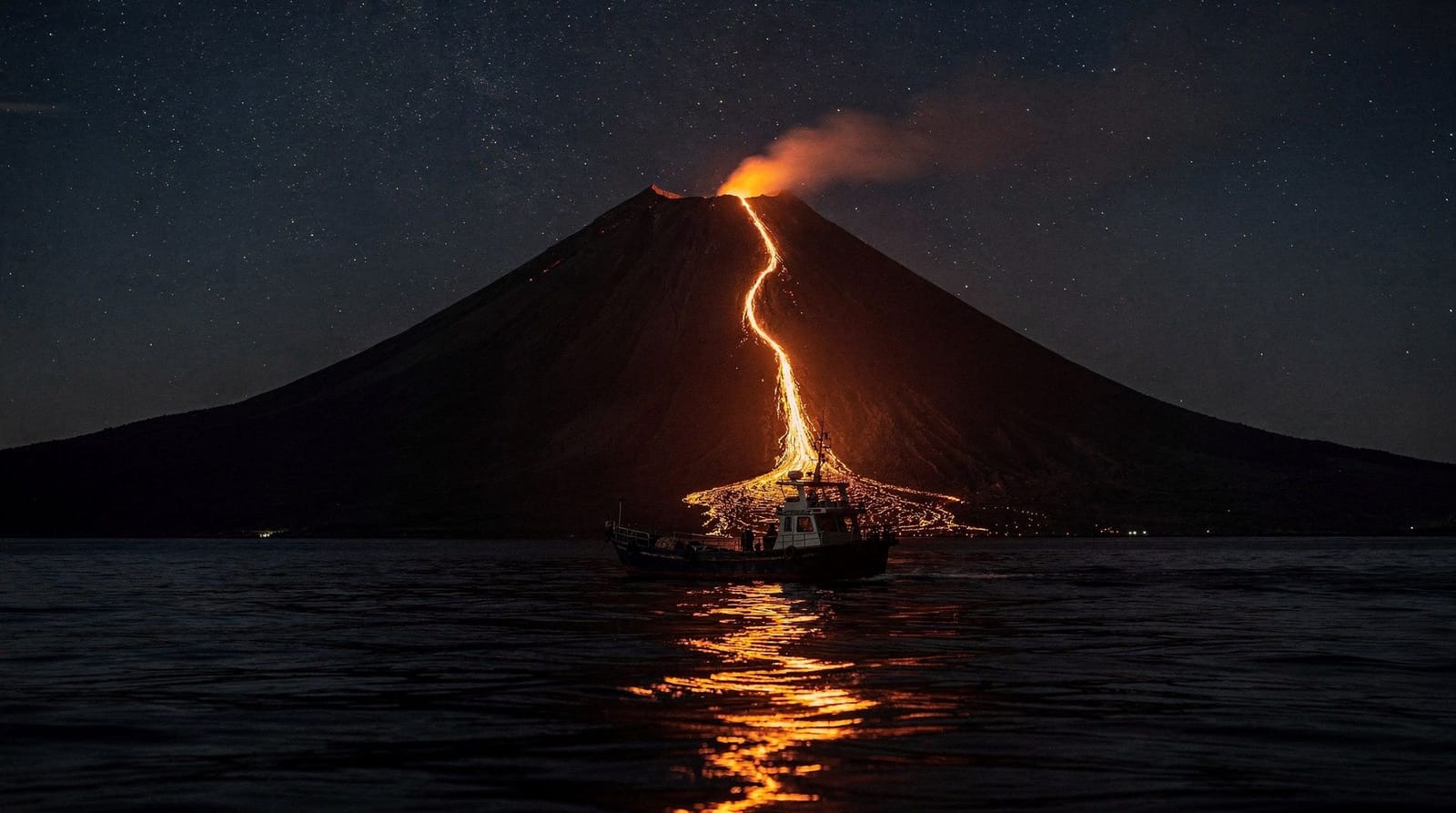 Stromboli by night, the Sciara del Fuoco boat trip