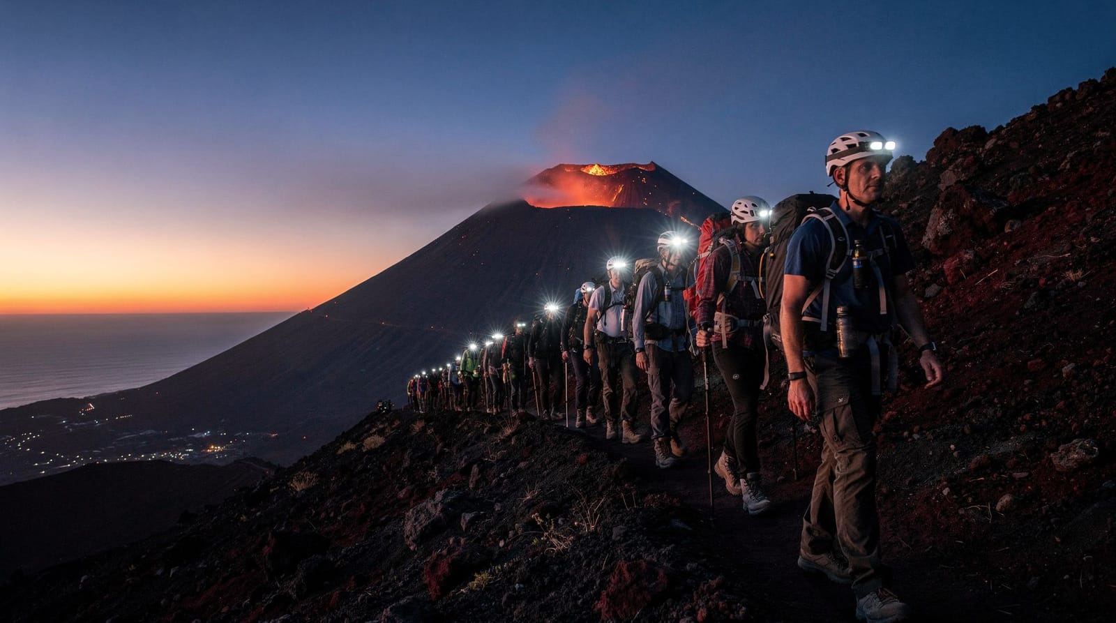 Stromboli: climbing and watching the eruptions